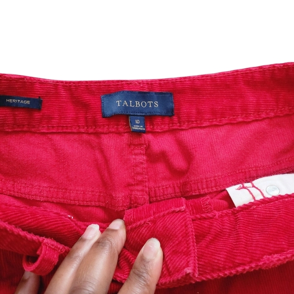Talbots Red Corduroy Women' s Pants Size  10 - Picture 12 of 14